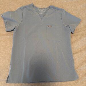 Figs Catarina One Pocket Dusty Blue Top